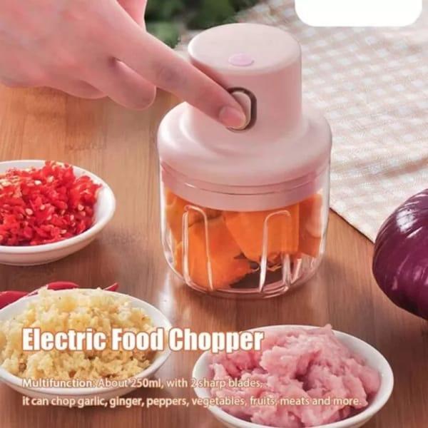 TheWellMart™ | Wireless Mini Electric Garlic Food Chopper Meat Cutter (250ml) - thewellmart™ 