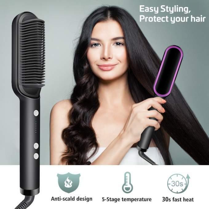 TheWellMart™ | Straight Hair Comb 2-in-1 Hair Straightener (Random Color) - thewellmart™ 